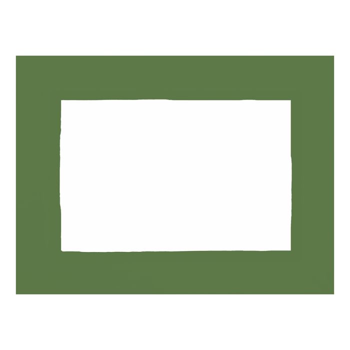 Huddleson Cinta Grass Green Border White Linen Placemat