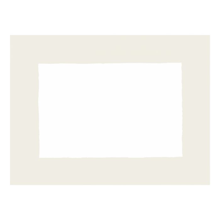 Huddleson white Italian linen placemat with ivory border