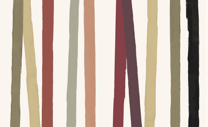 Cinta Multicolor Stripe Rectangular Linen Tablecloth