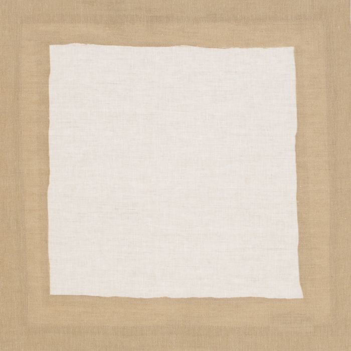 Cinta Natural Linen Napkin with Gold Yellow Border
