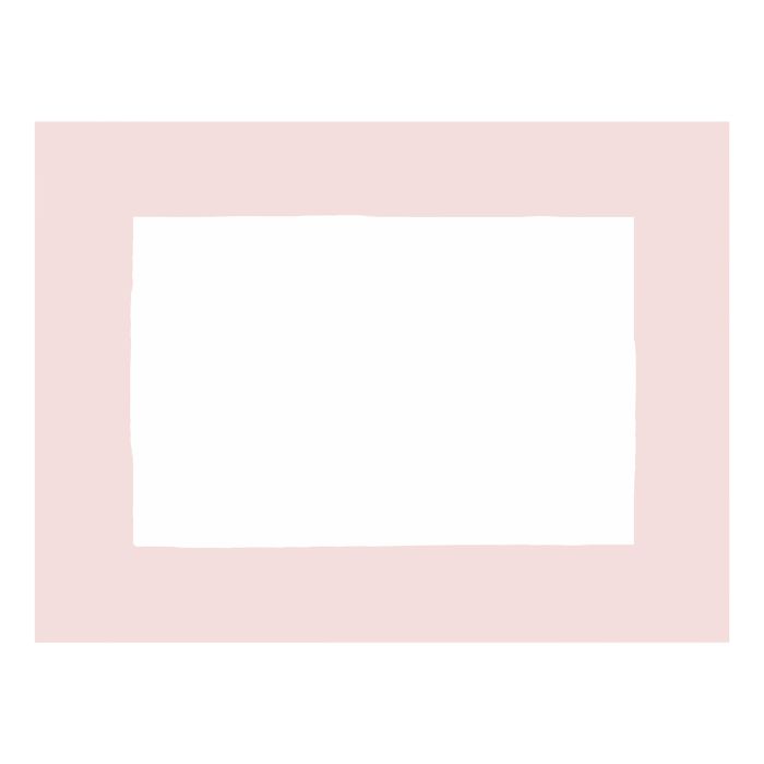 Huddleson white Italian linen placemat with a pink border