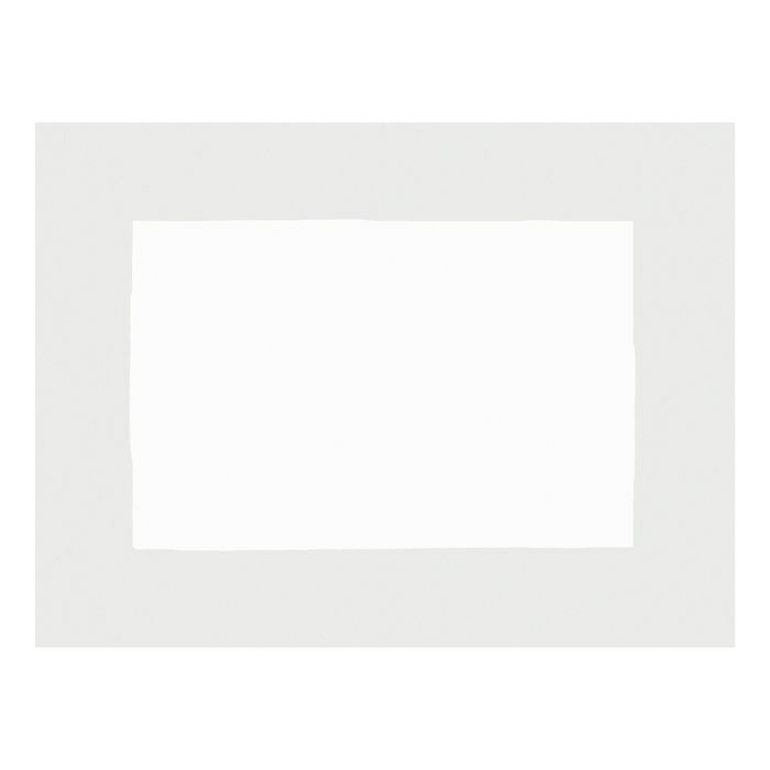 Huddleson Cinta white linen placemat with a silver grey border