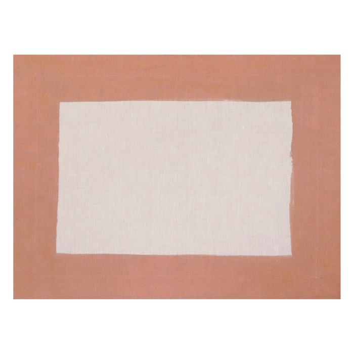 Huddleson Natural Linen Placemat Terracotta Border