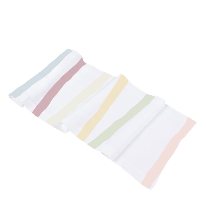 Huddleson Cinta pastel stripe linen table runner