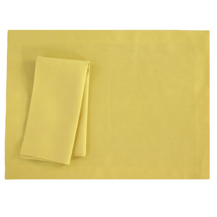 Citron yellow linen placemat