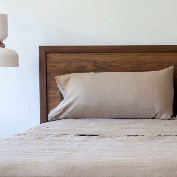 Coffee Brown linen pillowcase