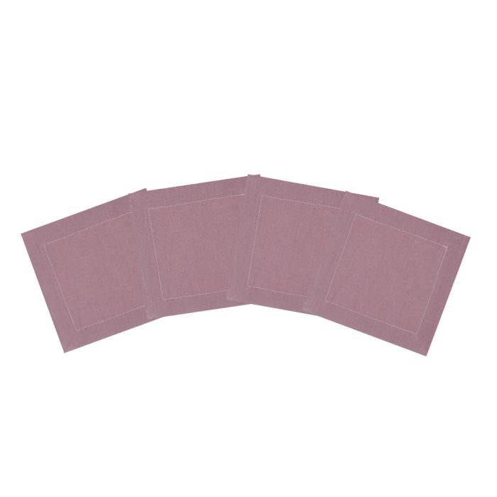 Heather Lilac Linen Cocktail Napkin