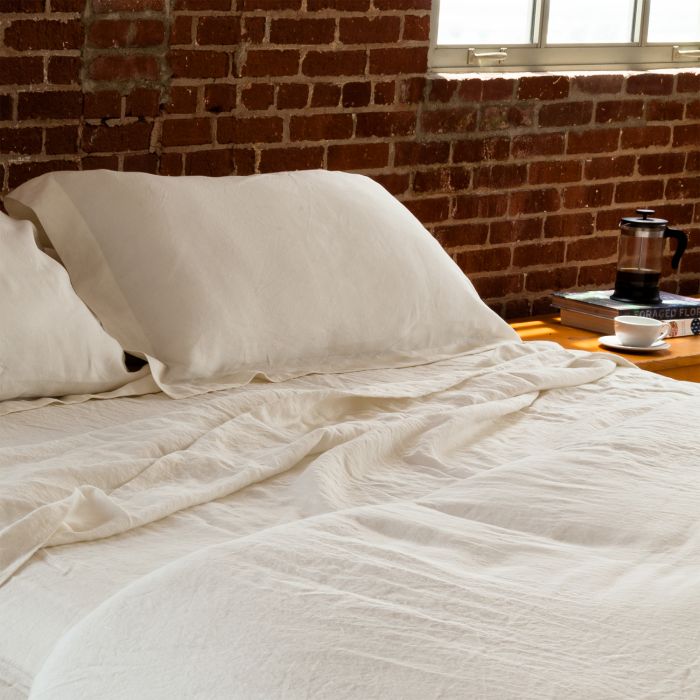 Ivory Linen Pillow Sham (Pair)