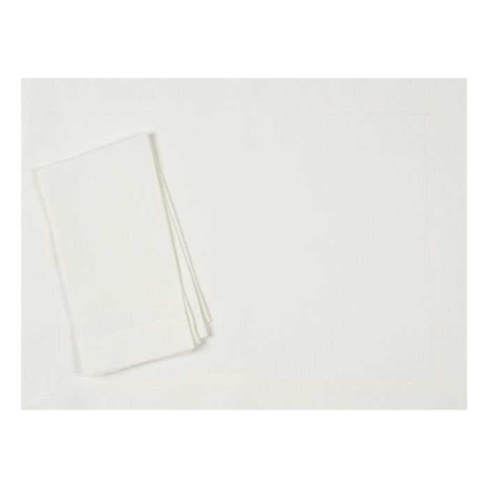 ivory cream bone off-white Italian linen placemat