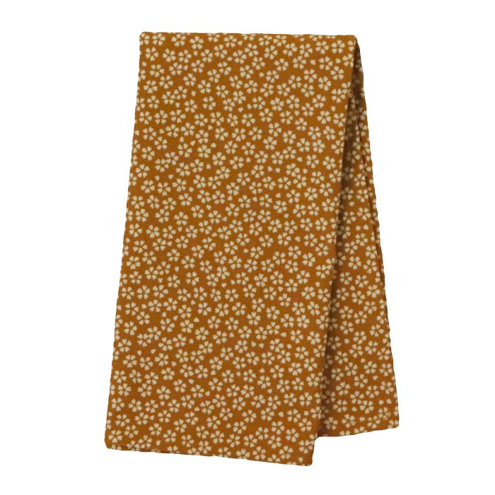Japanese Flower Cotton Napkin Ochre