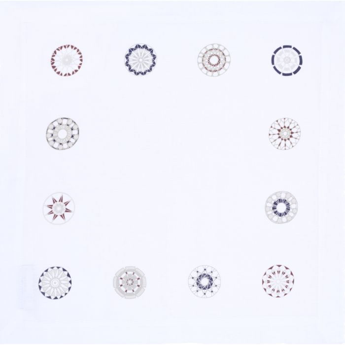 Modern Lace White and Red Linen Napkin