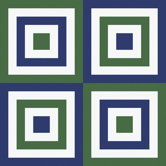 Huddleson Maze Blue Green Geometric Linen Napkin