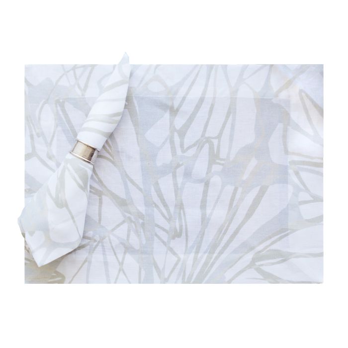 Melita metallic gold bronze silver linen placemat