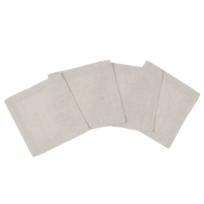 Natural Linen Cocktail Napkin Coaster