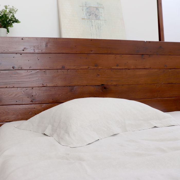 Huddleson Natural Linen flax colored pillow sham