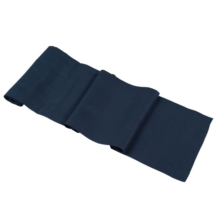 Navy Blue Linen Table Runner