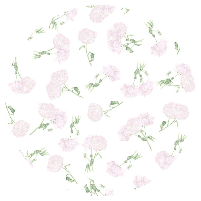 Peony Round Linen Tablecloth