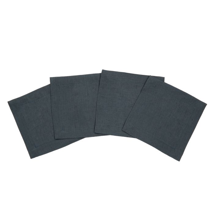 Petrol Green Linen Cocktail Napkin