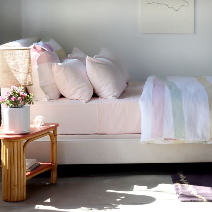 Huddleson Pink Blush Linen Sheets