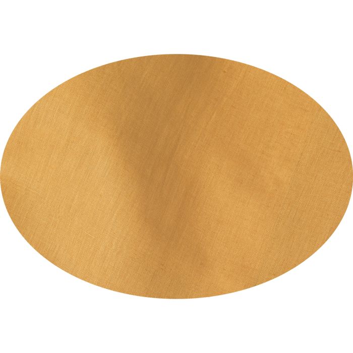 gold oval linen tablecloth