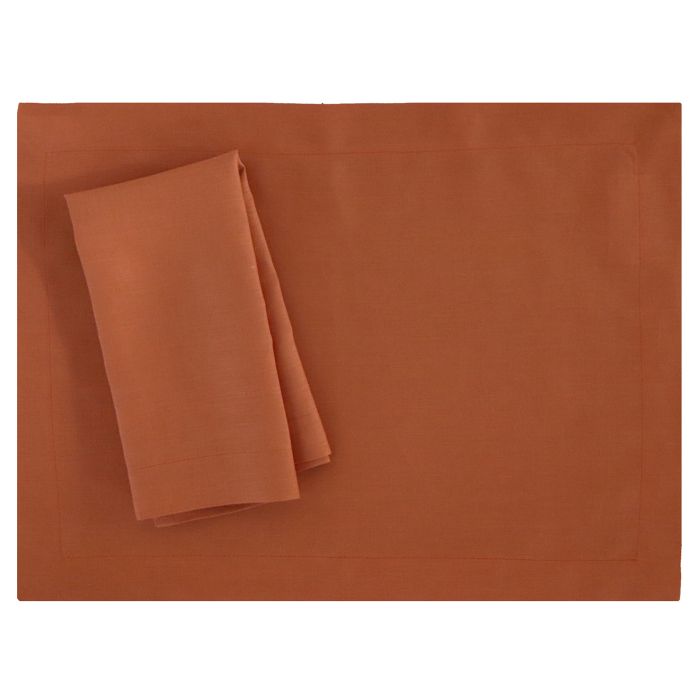 Sienna Orange Terracotta Placemat Linen Fall Thanksgiving