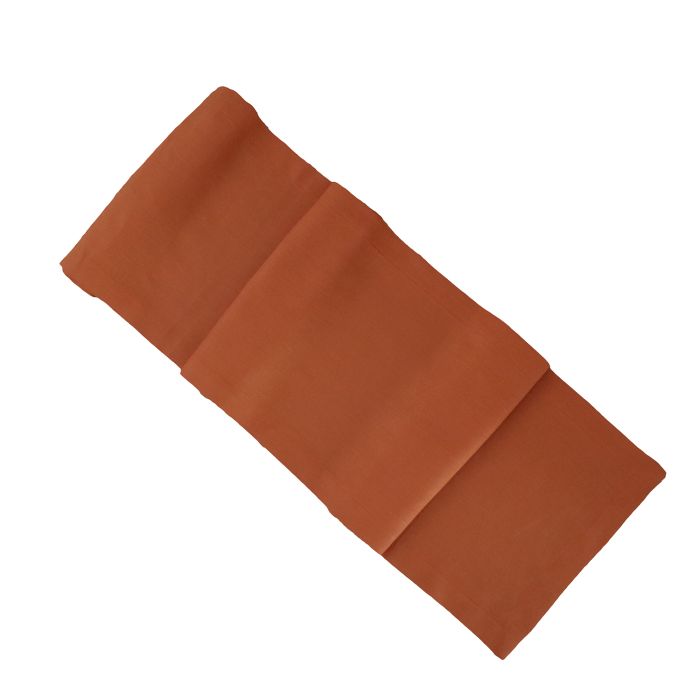 Huddleson Sienna Orange Linen Table Runner