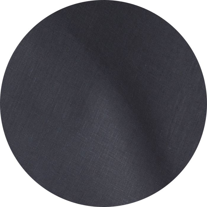 Slate charcoal grey round linen tablelcoth