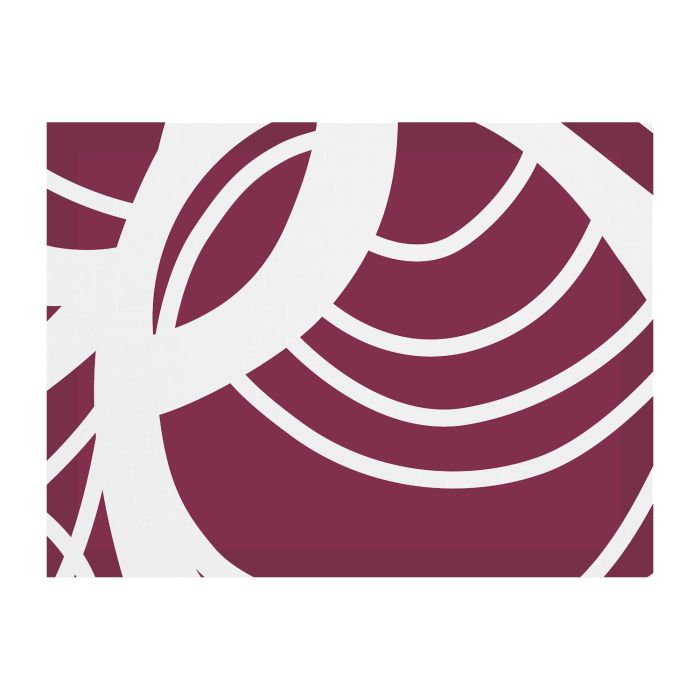 Huddleson berry dark red and white swirl Italian linen placemat