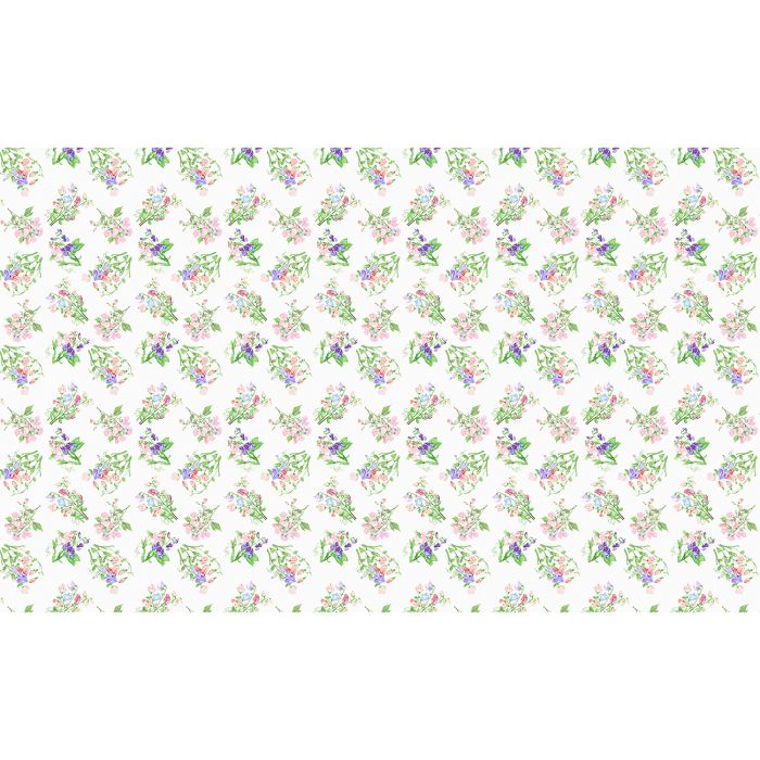 Sweet Pea floral linen tablecloth