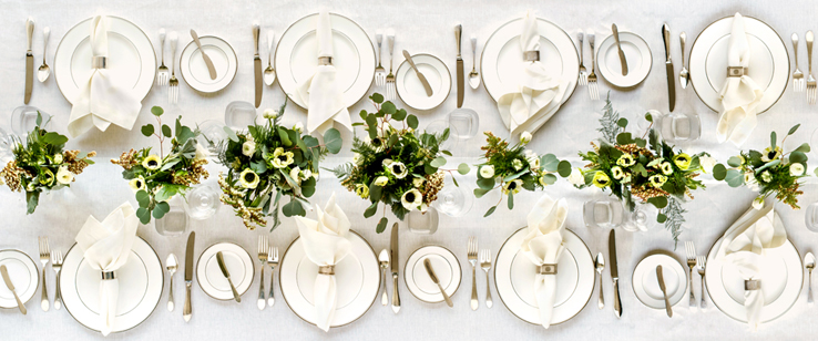 Ivory linen tablecloth rectangular luxury event planning wedding