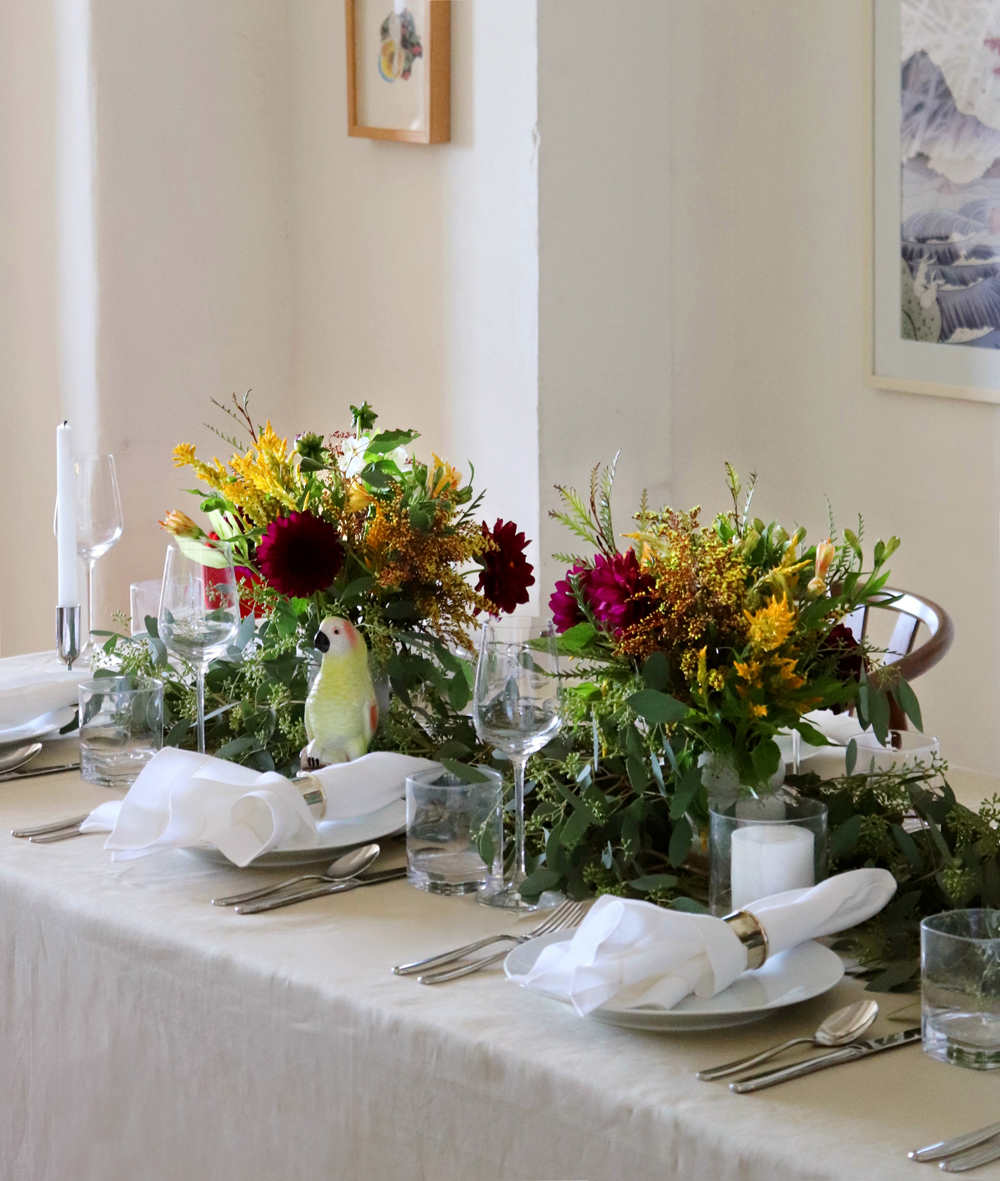 Thanksgiving 2019 Table Inspiration Camel Gold Italian Linen Tablecloth