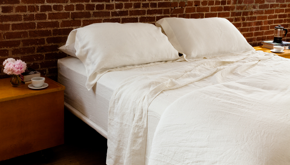 Ivory Cream Linen Sheets