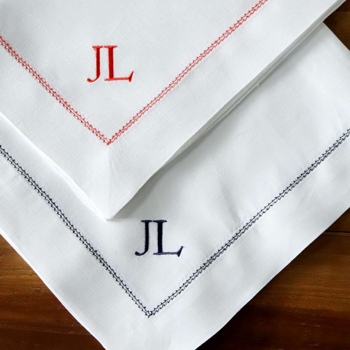 hemstitch tablecloths huddleson monogrammed linen napkins